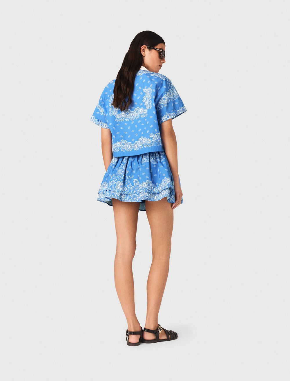 Maje Shop / Contrast collar printed shirt