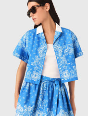 Maje Shop / Contrast collar printed shirt