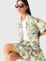 Maje Sale / Patterned cropped shirt