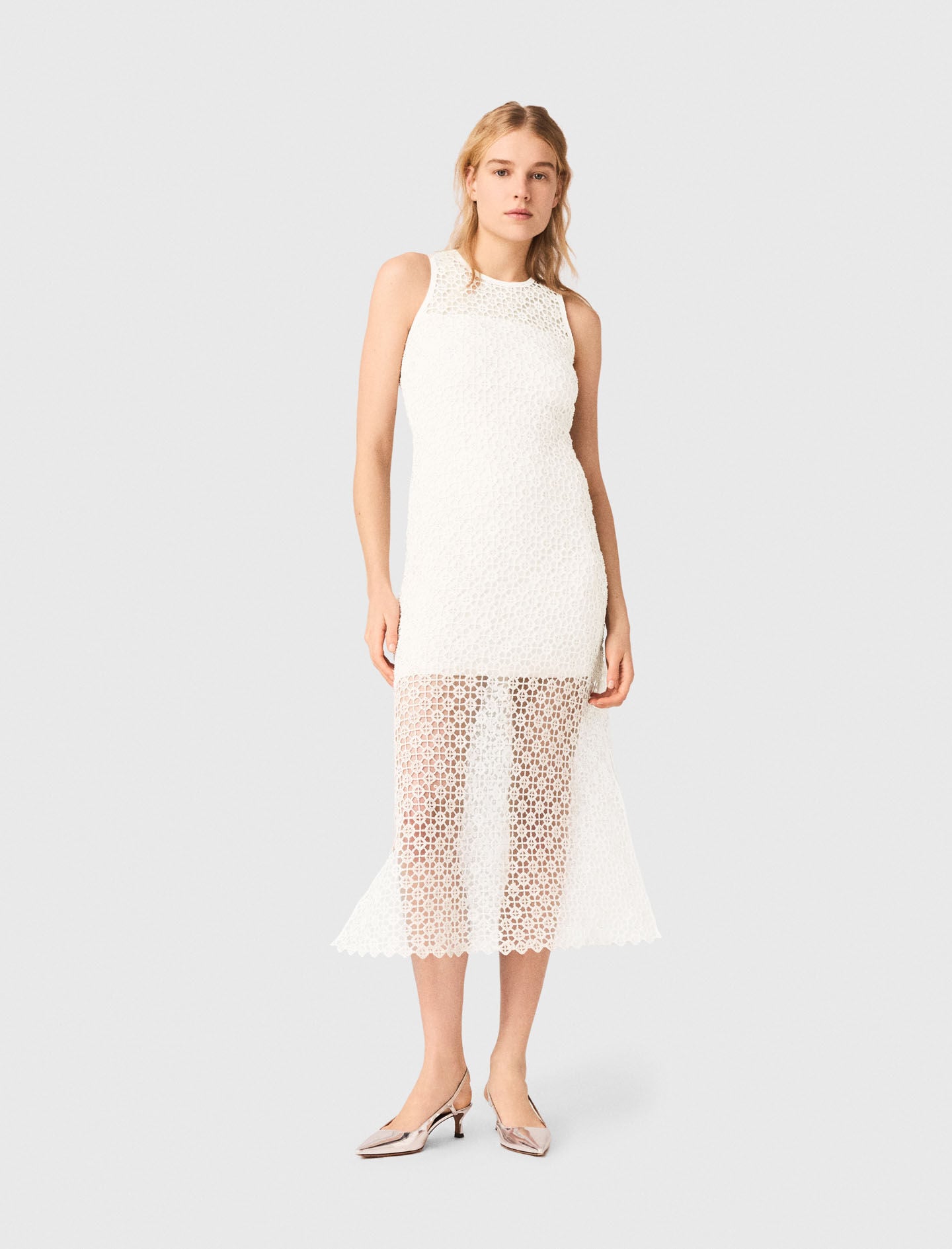 Maje On Sale / Rhinestone crochet maxi dress