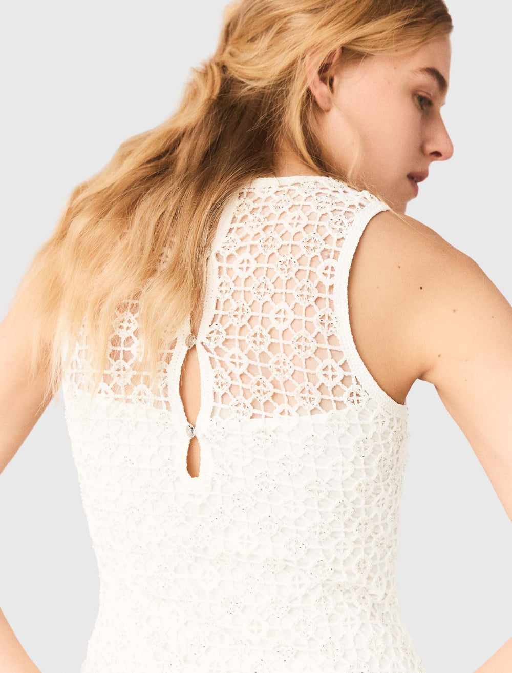 Maje On Sale / Rhinestone crochet maxi dress