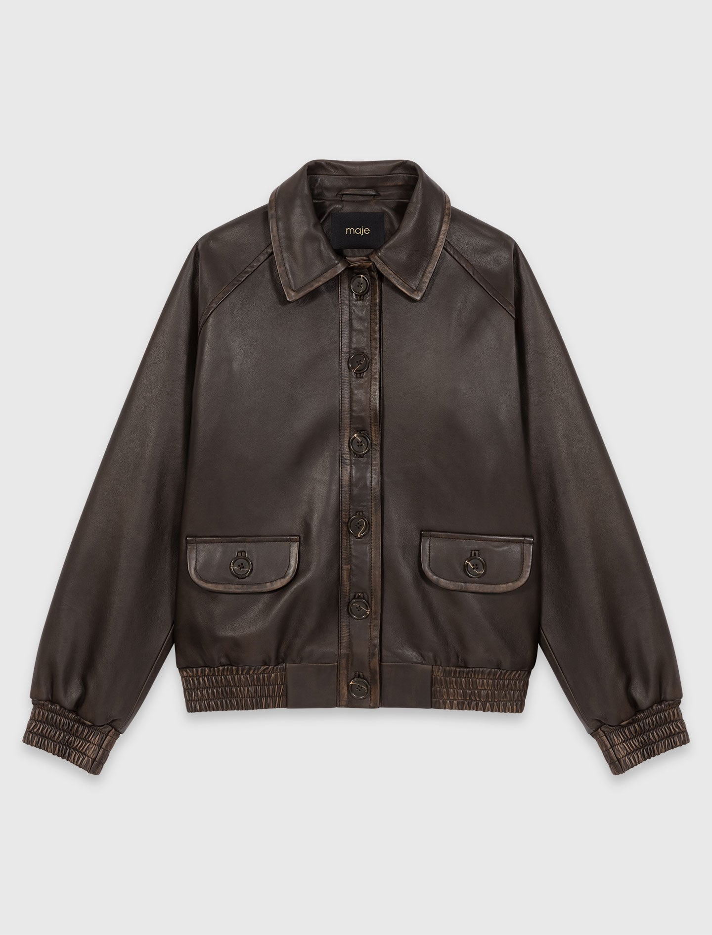 Maje New / Cropped leather jacket