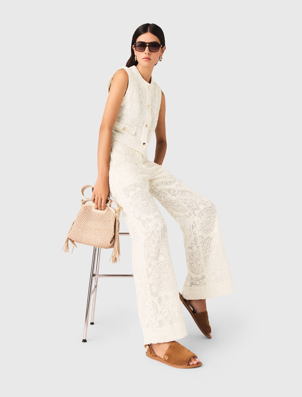 Maje Discount / Guipure lace trousers