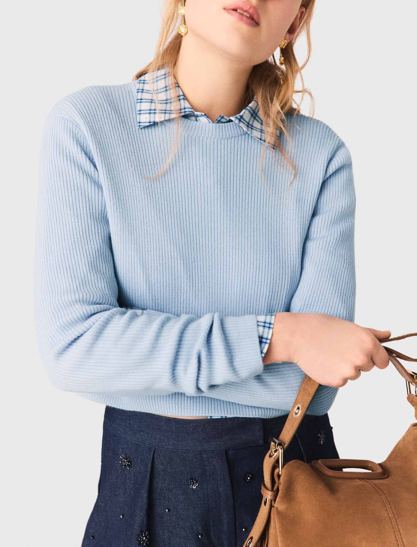 Maje Online / Sweater with jeweled bows on back