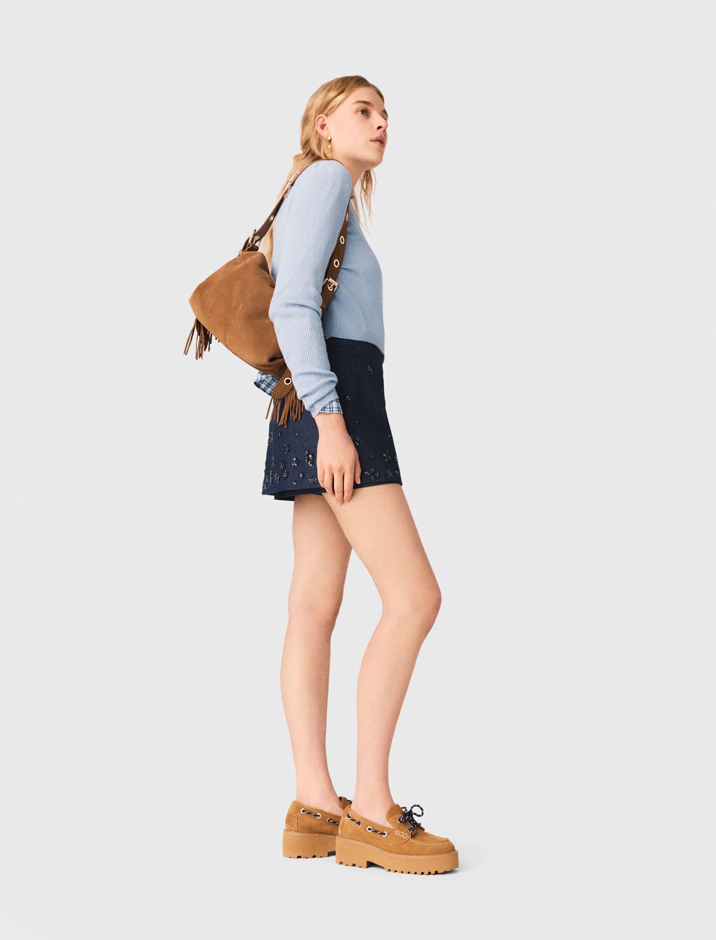 Maje Online / Sweater with jeweled bows on back