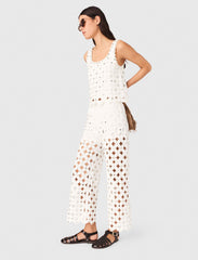 Maje Outlet / Crochet trousers with mirrors