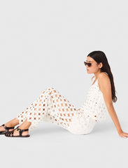 Maje Outlet / Crochet trousers with mirrors