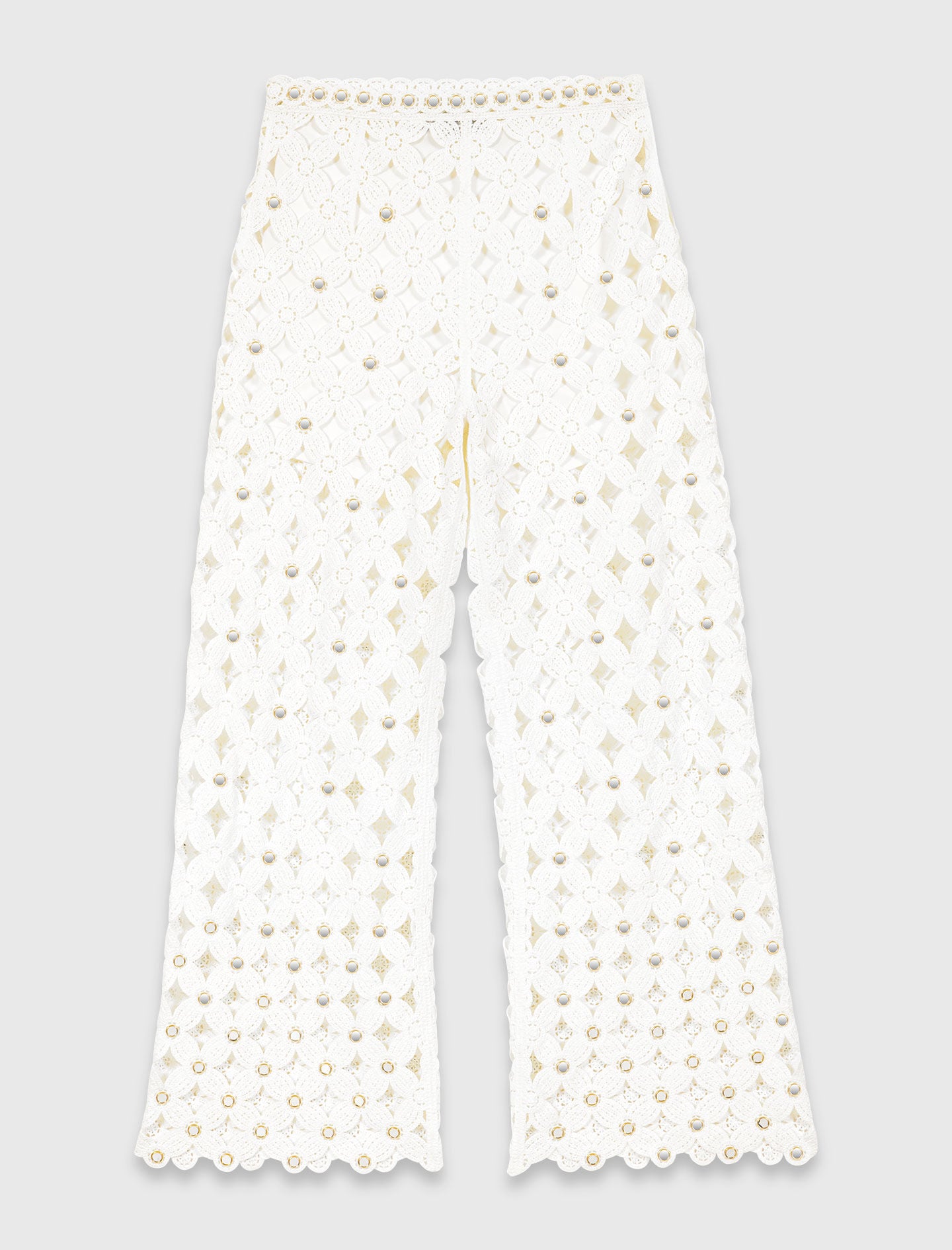 Maje Outlet / Crochet trousers with mirrors