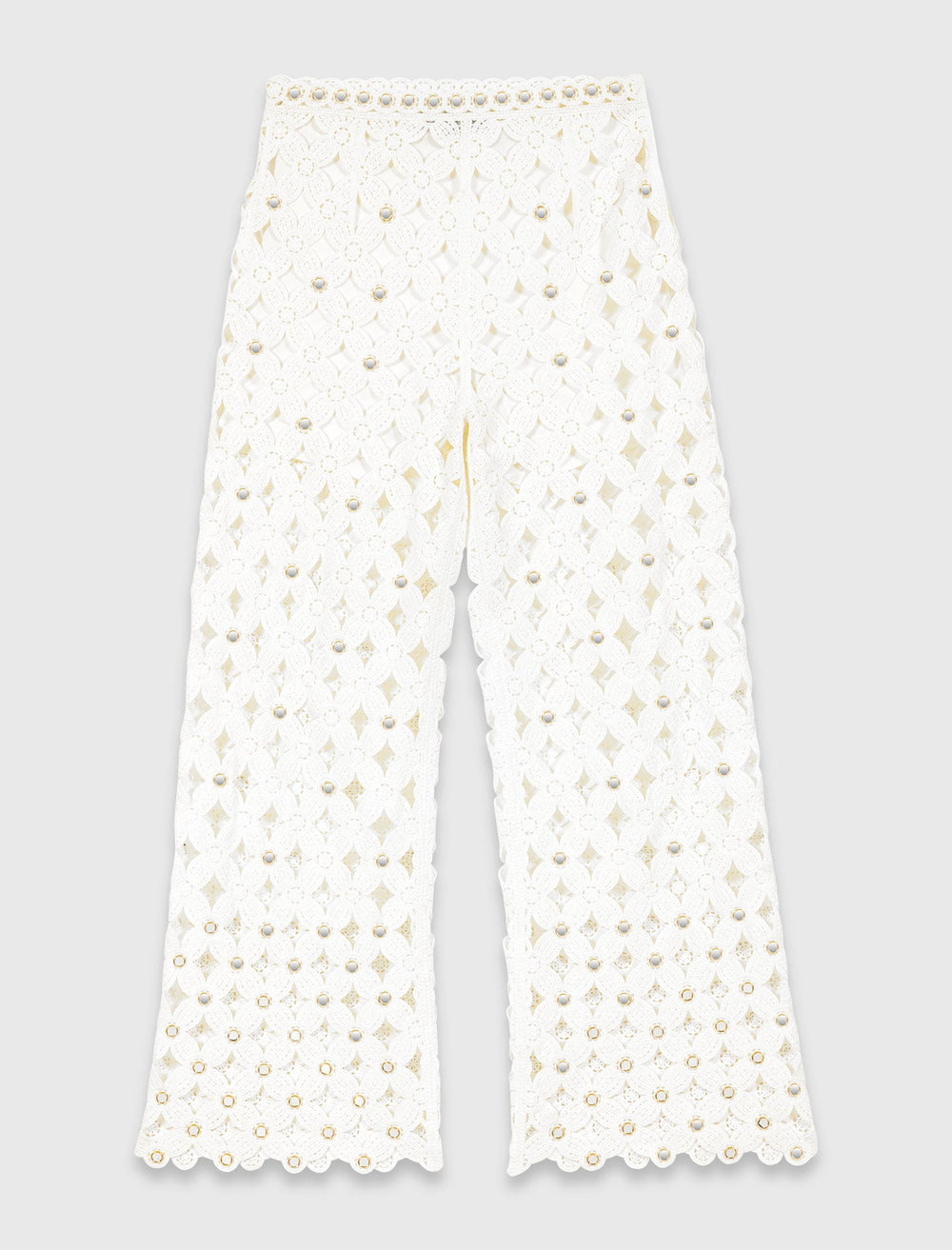 Maje Outlet / Crochet trousers with mirrors