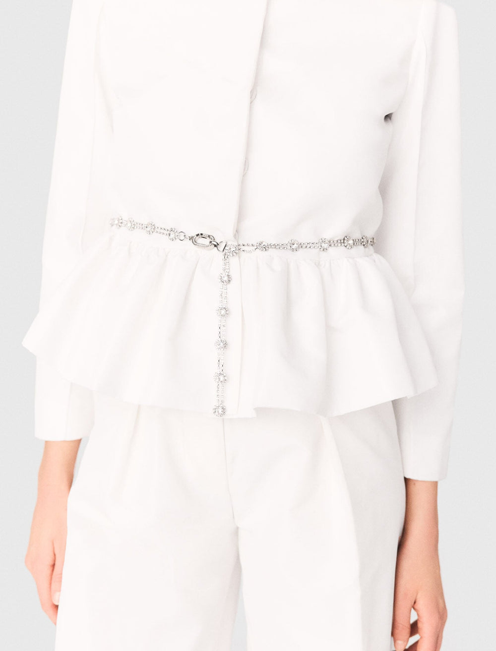 Maje Discount / Cropped jacket with jewelled belt