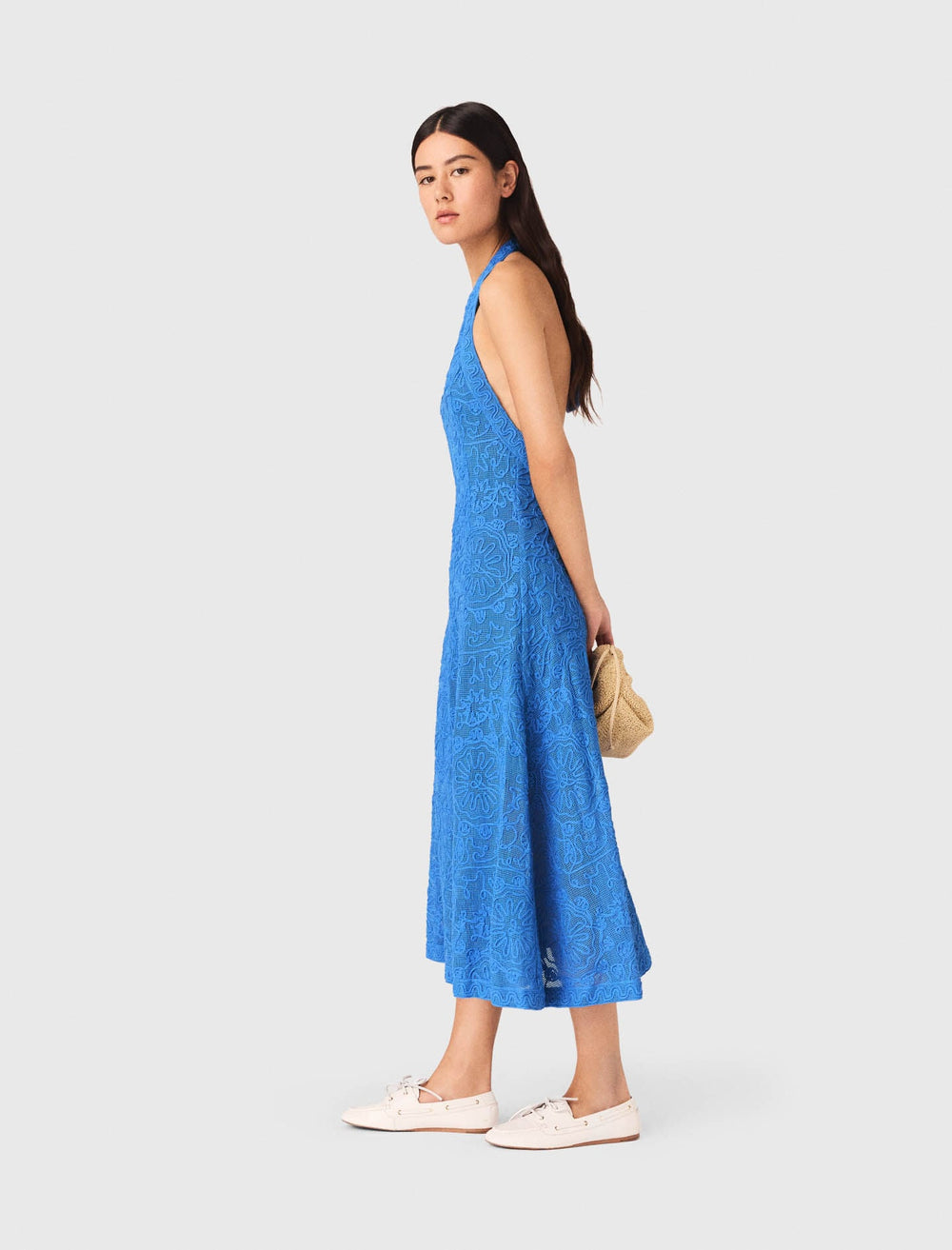 Maje Online / Backless guipure maxi dress