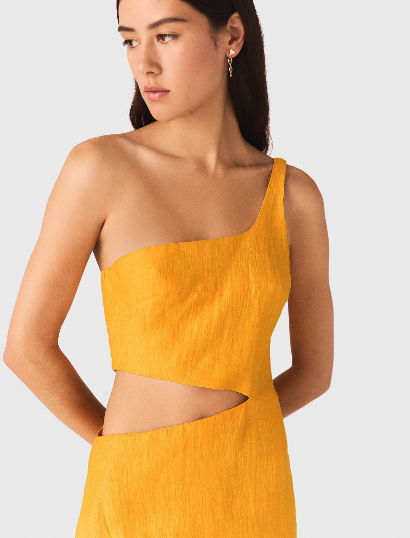 Maje Shop / Asymmetrical Linen-Blend Dress