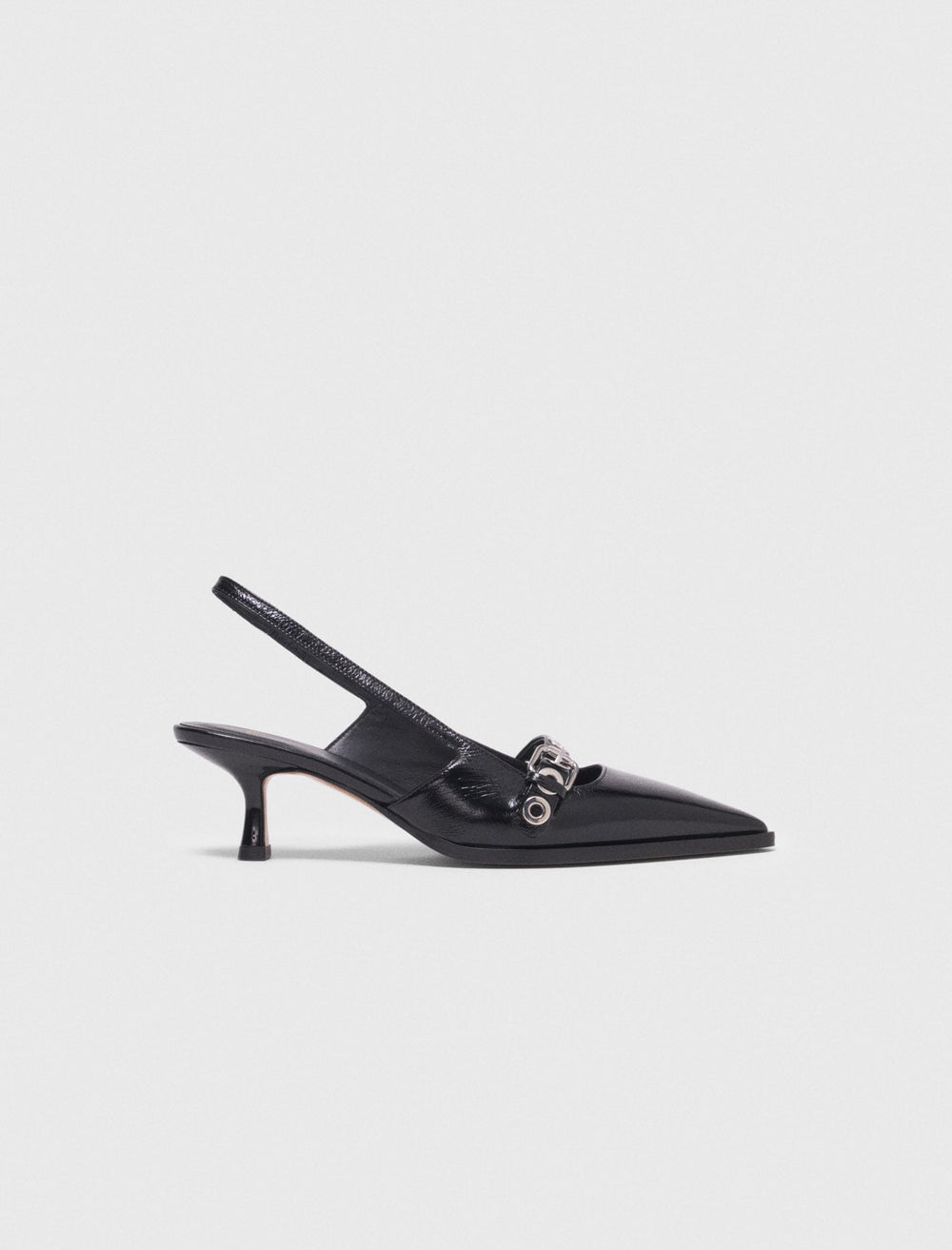 Maje Outlet / Leather pumps with eyelet strap