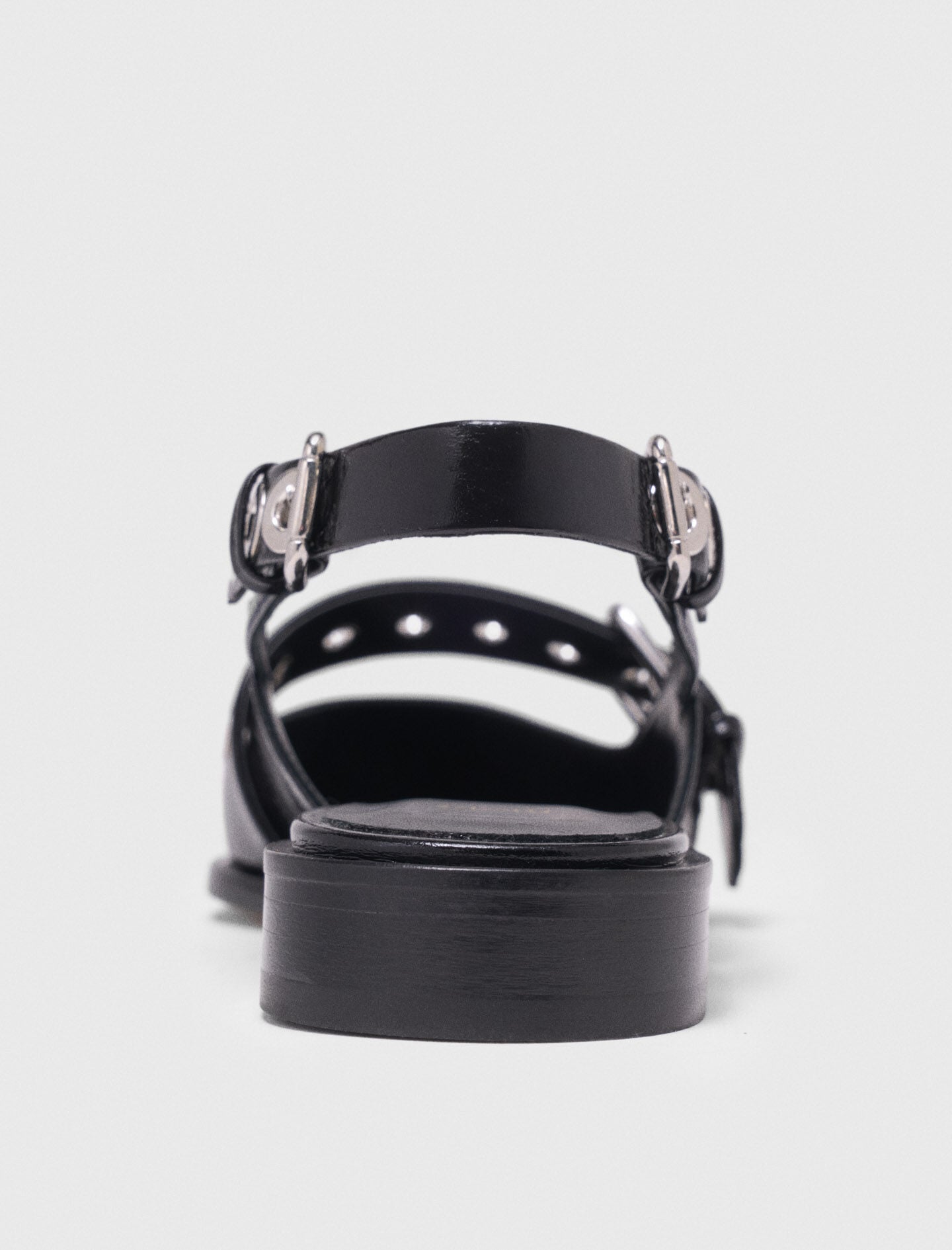 Maje Shop / Flat leather strap slingbacks