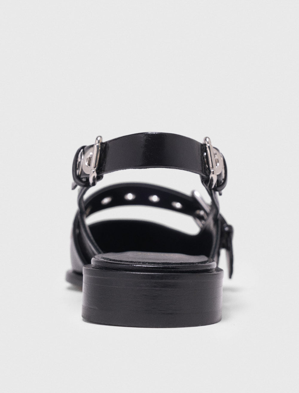 Maje Shop / Flat leather strap slingbacks