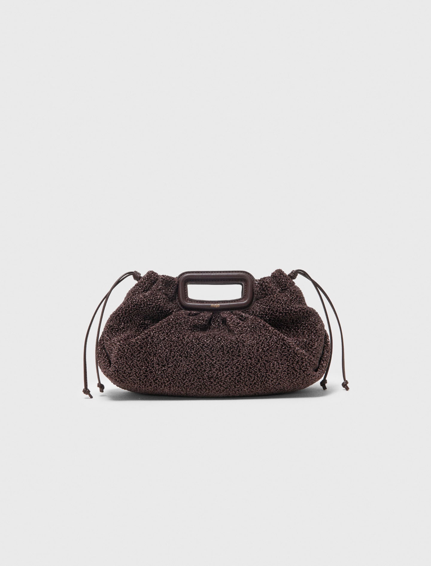 Maje Sale / Mipli bouclé effect clutch bag