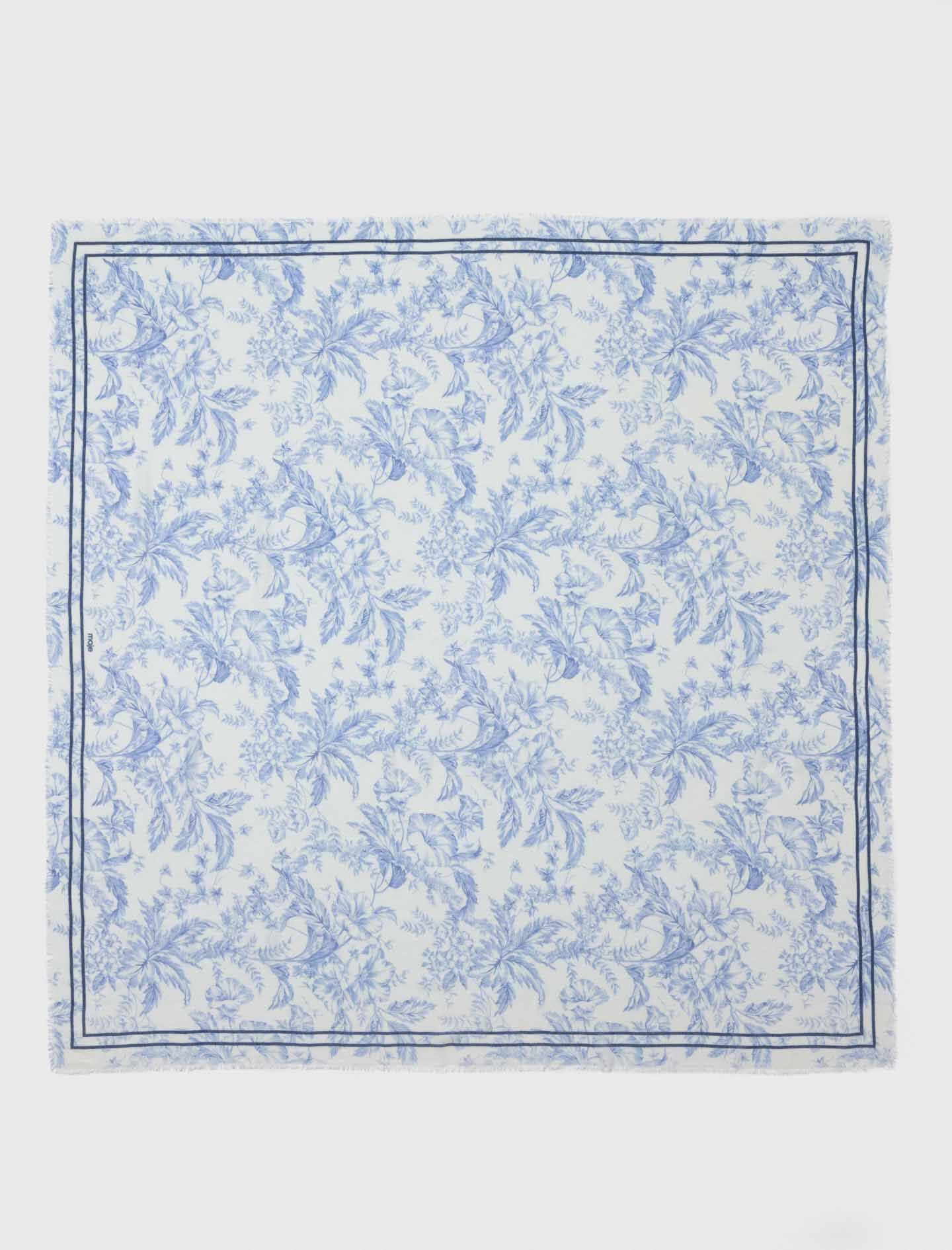 Maje Outlet / Floral print wool blend shawl