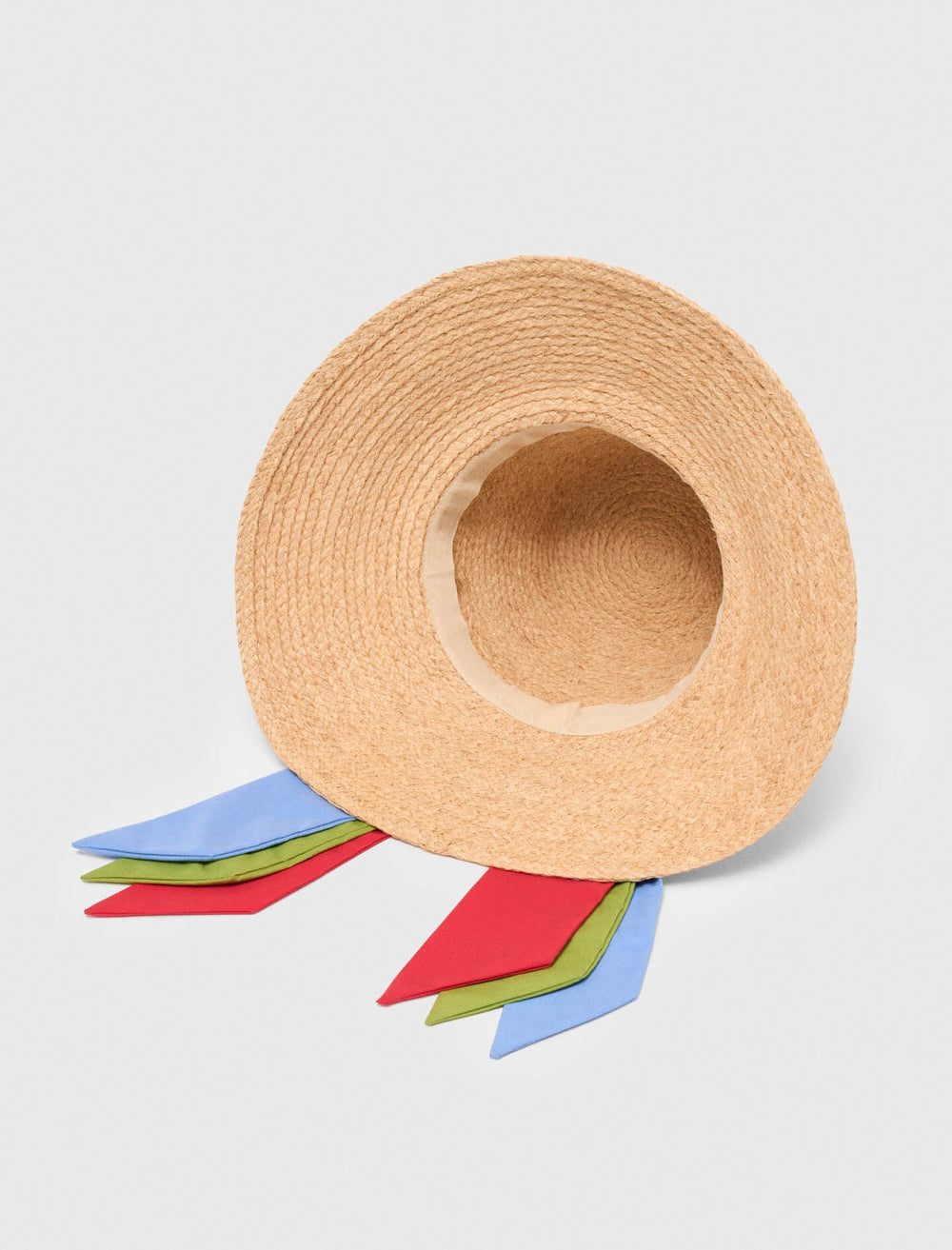 Maje Discount / Raffia hat with printed ribbon