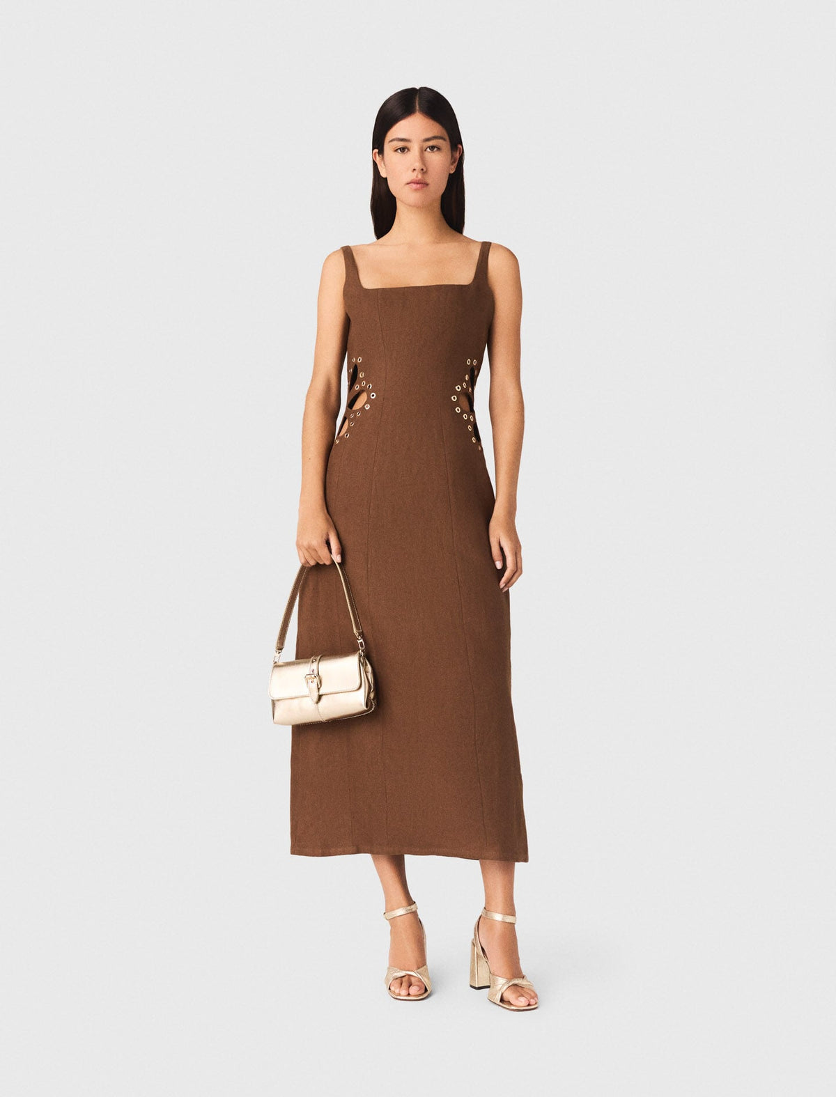 Maje Online / Linen blend maxi dress
