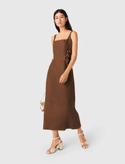 Maje Online / Linen blend maxi dress