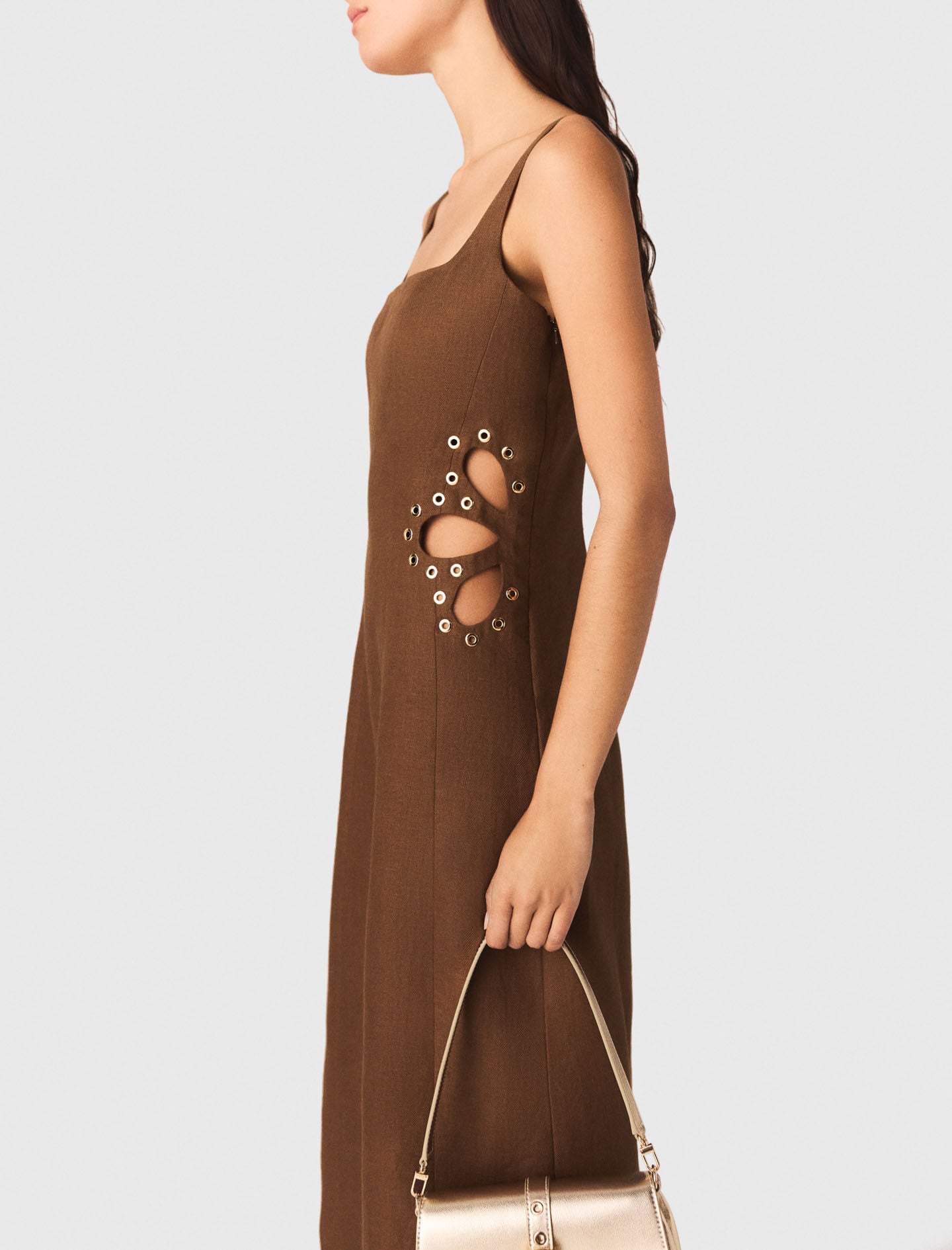 Maje Online / Linen blend maxi dress