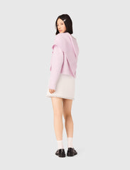 Maje Sale / Tweed skirt with pearl trim