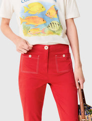 Maje New / Cotton Capri trousers