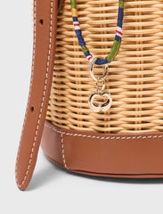 Maje Online / Wicker basket with printed pouch