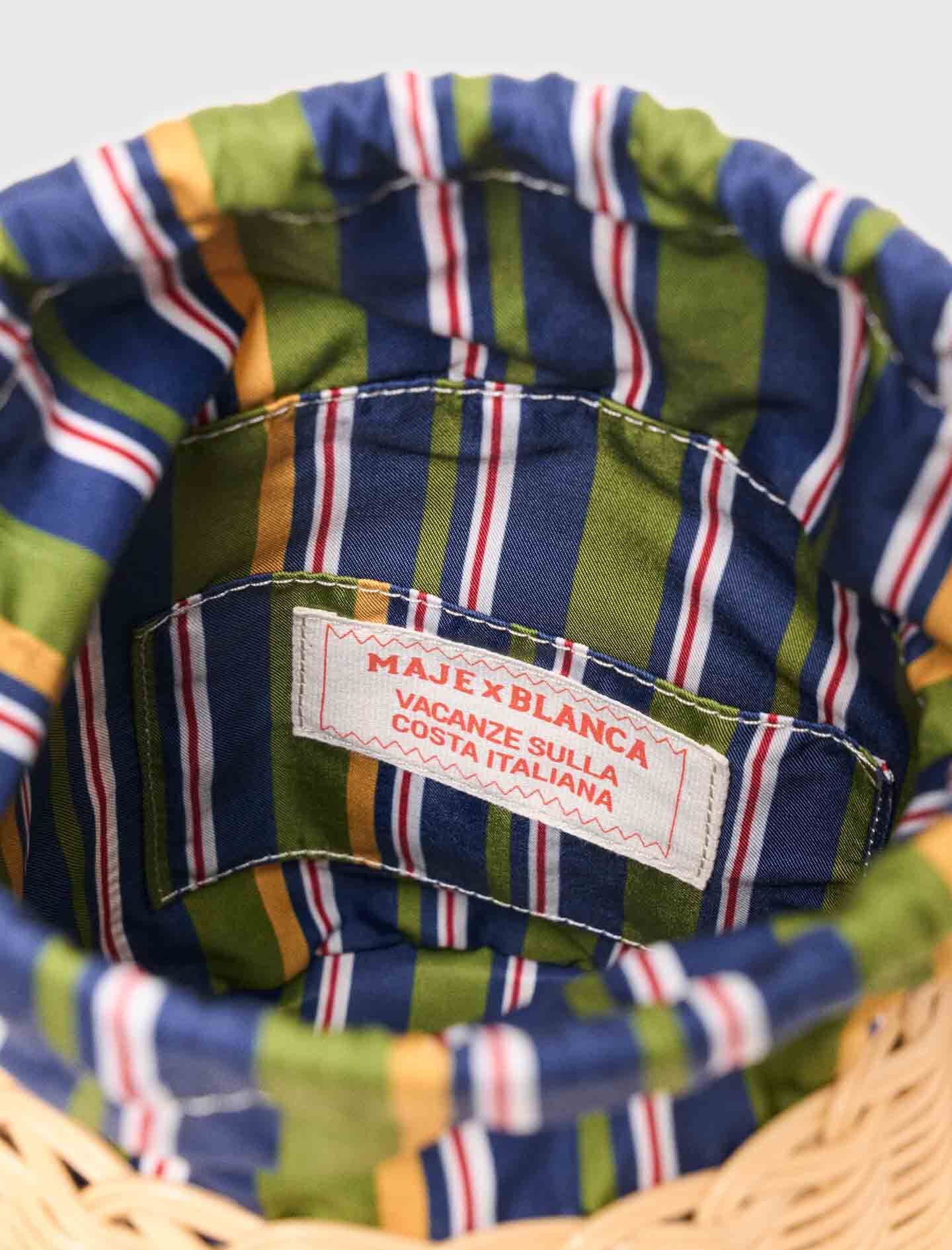 Maje Online / Wicker basket with printed pouch