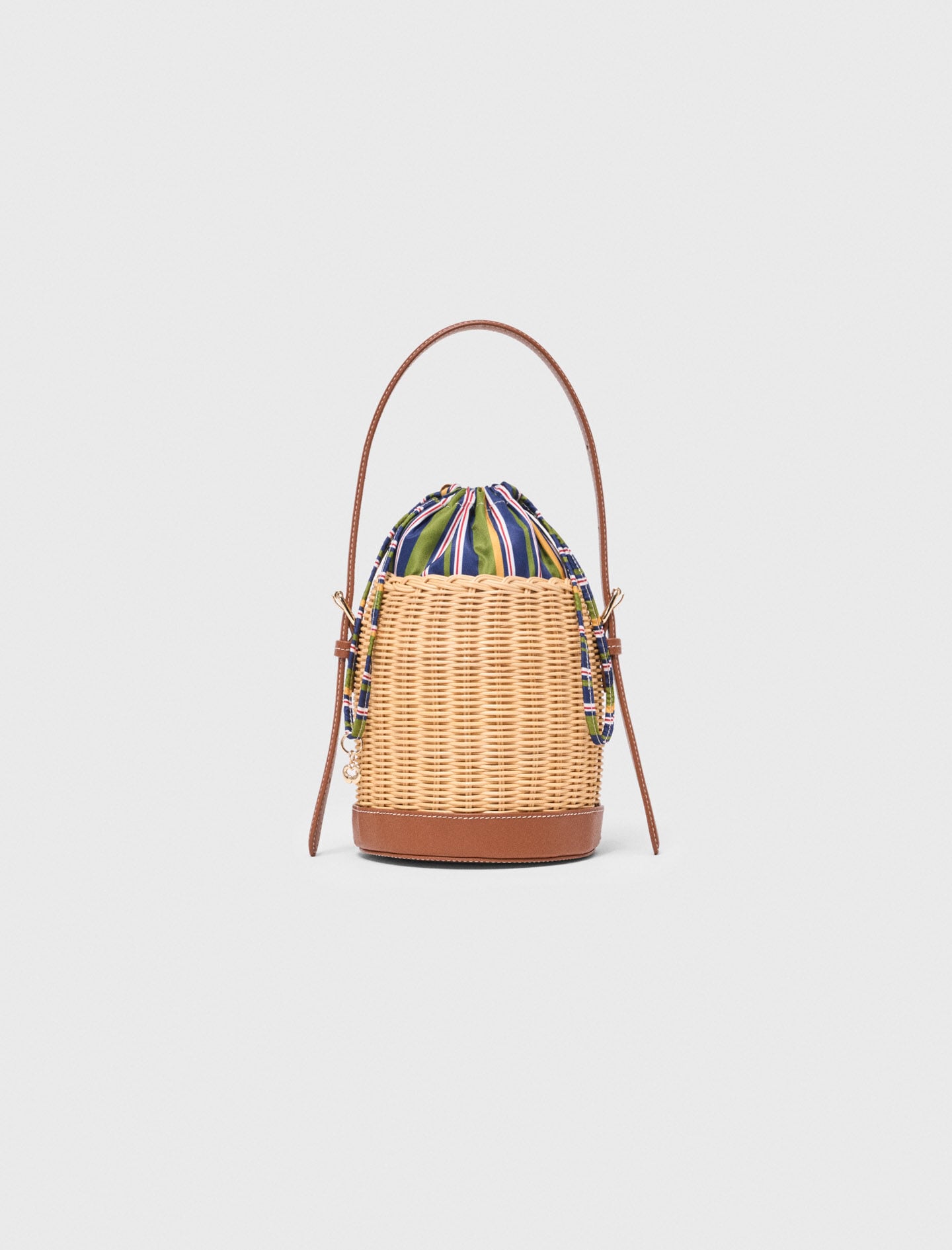 Maje Online / Wicker basket with printed pouch