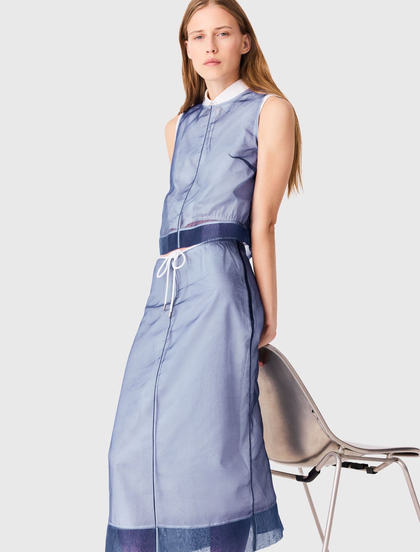 Maje Shop / Cotton and removable organza skirt