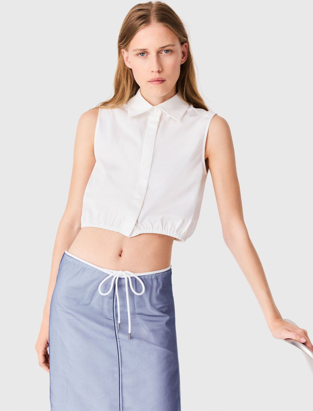 Maje Sale / Cotton top with removable organza