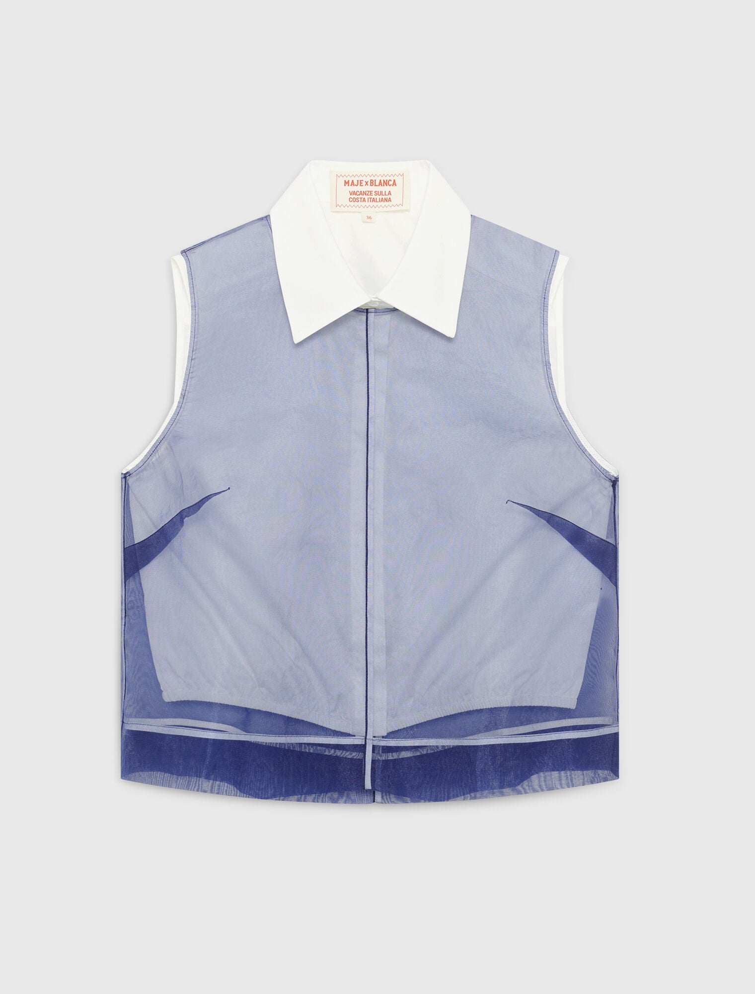 Maje Sale / Cotton top with removable organza