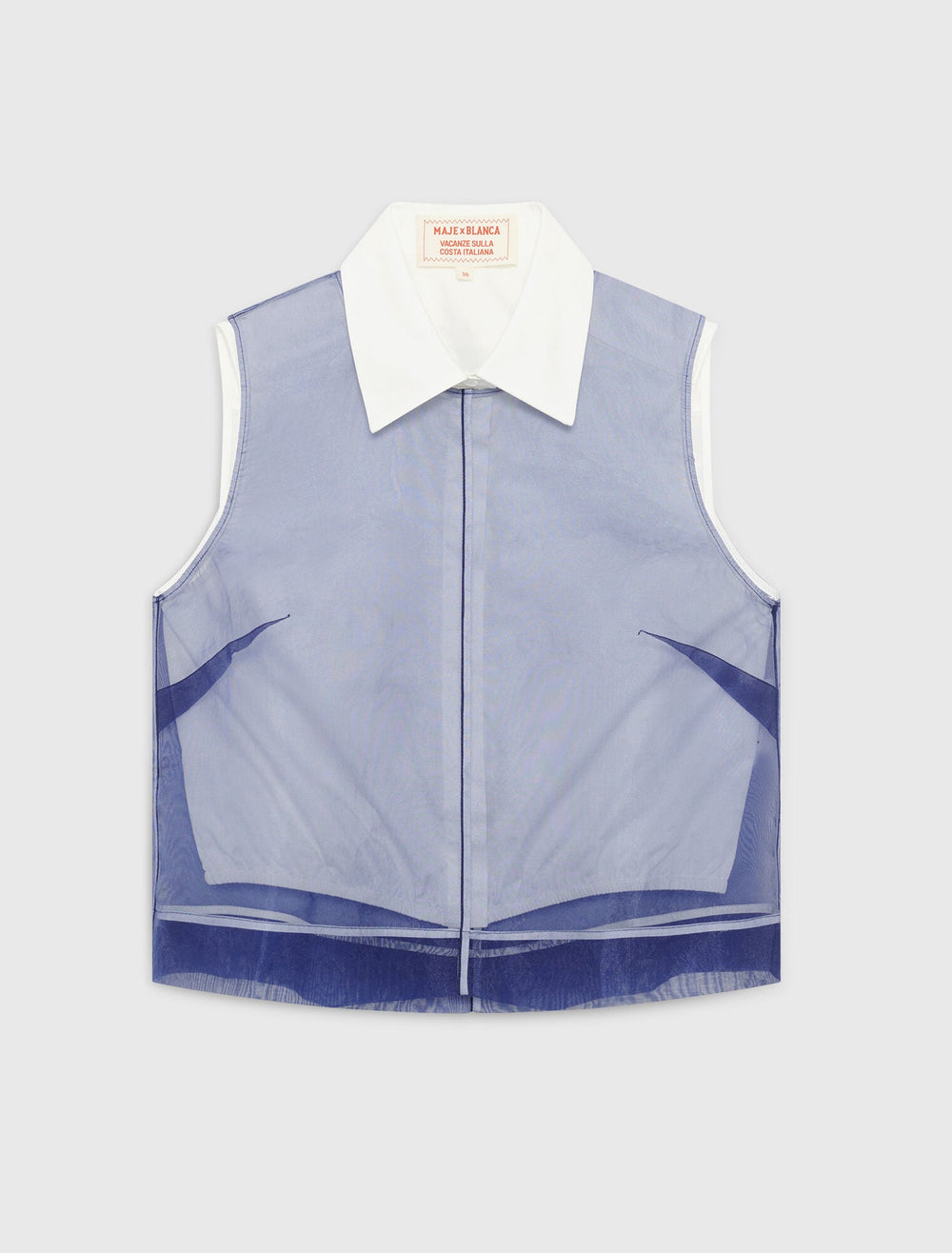 Maje Sale / Cotton top with removable organza