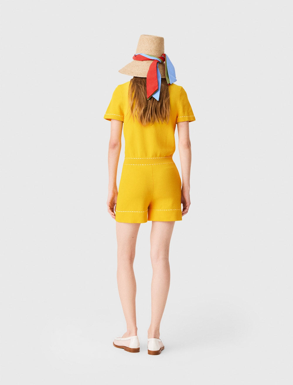 Maje On Sale / Knit playsuit with polo collar