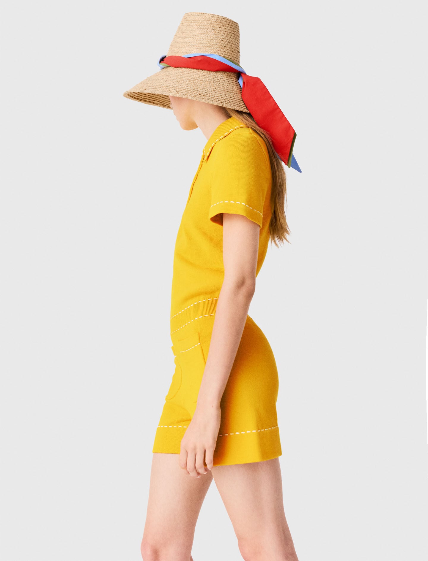 Maje On Sale / Knit playsuit with polo collar