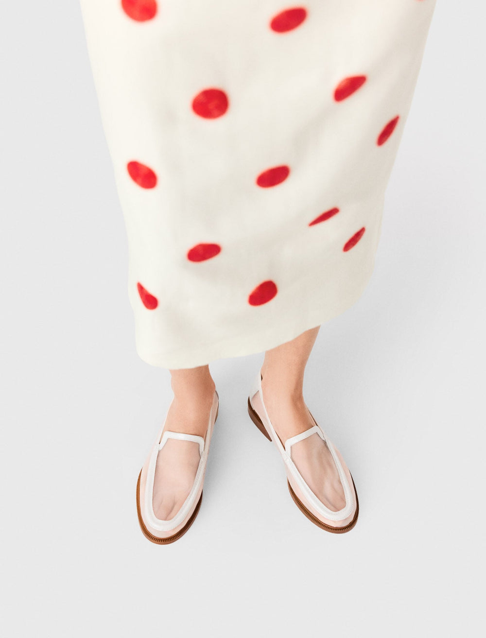 Maje Outlet / Leather and mesh loafers