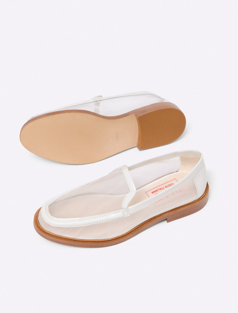 Maje Outlet / Leather and mesh loafers