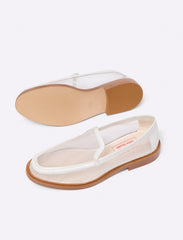 Maje Outlet / Leather and mesh loafers
