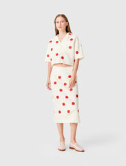 Maje Online / Embroidered linen and silk shirt