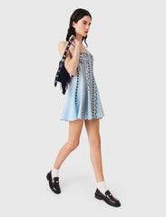 Maje On Sale / Short embroidered linen-blend dress