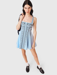 Maje On Sale / Short embroidered linen-blend dress