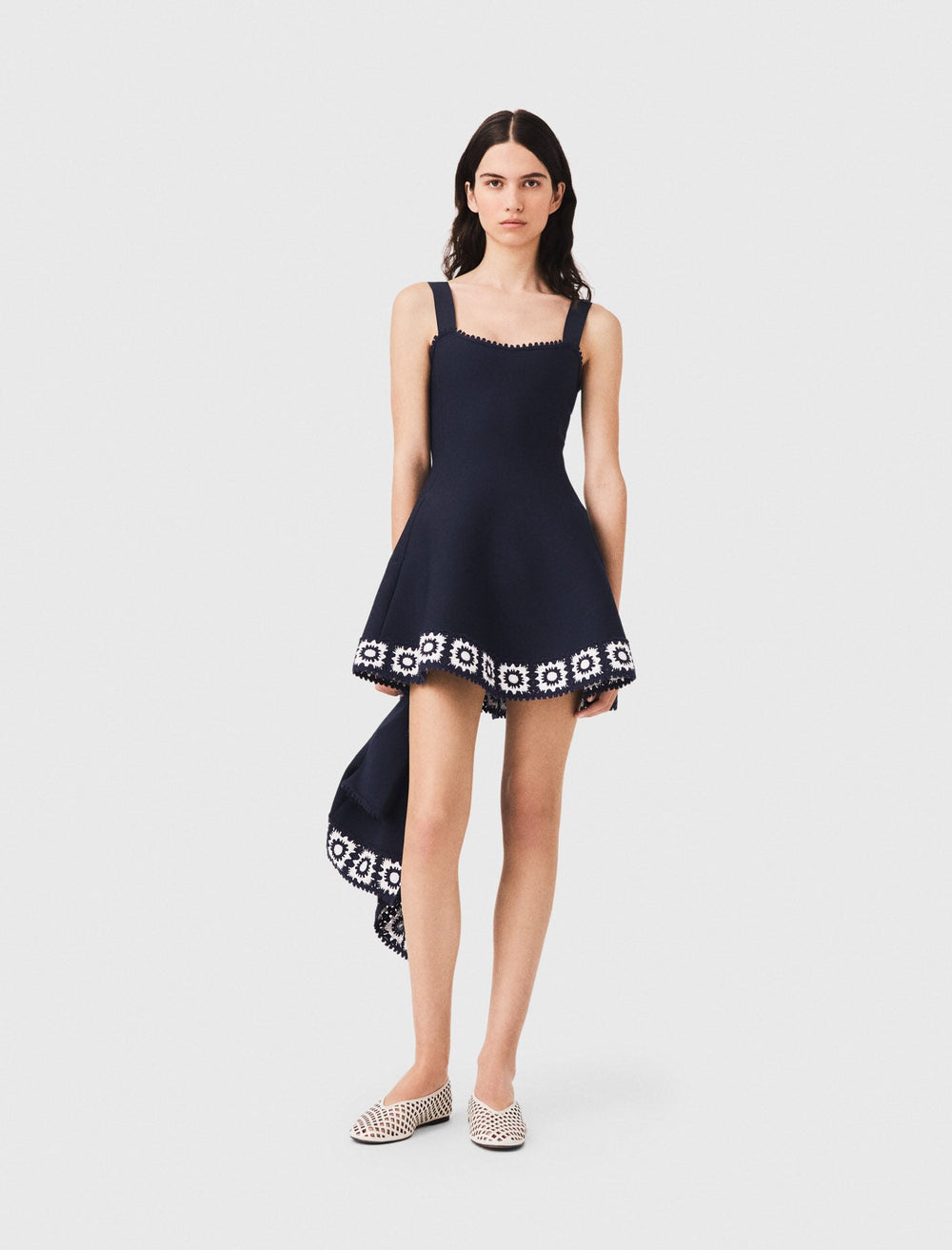 Maje Outlet / Dress with crochet panels