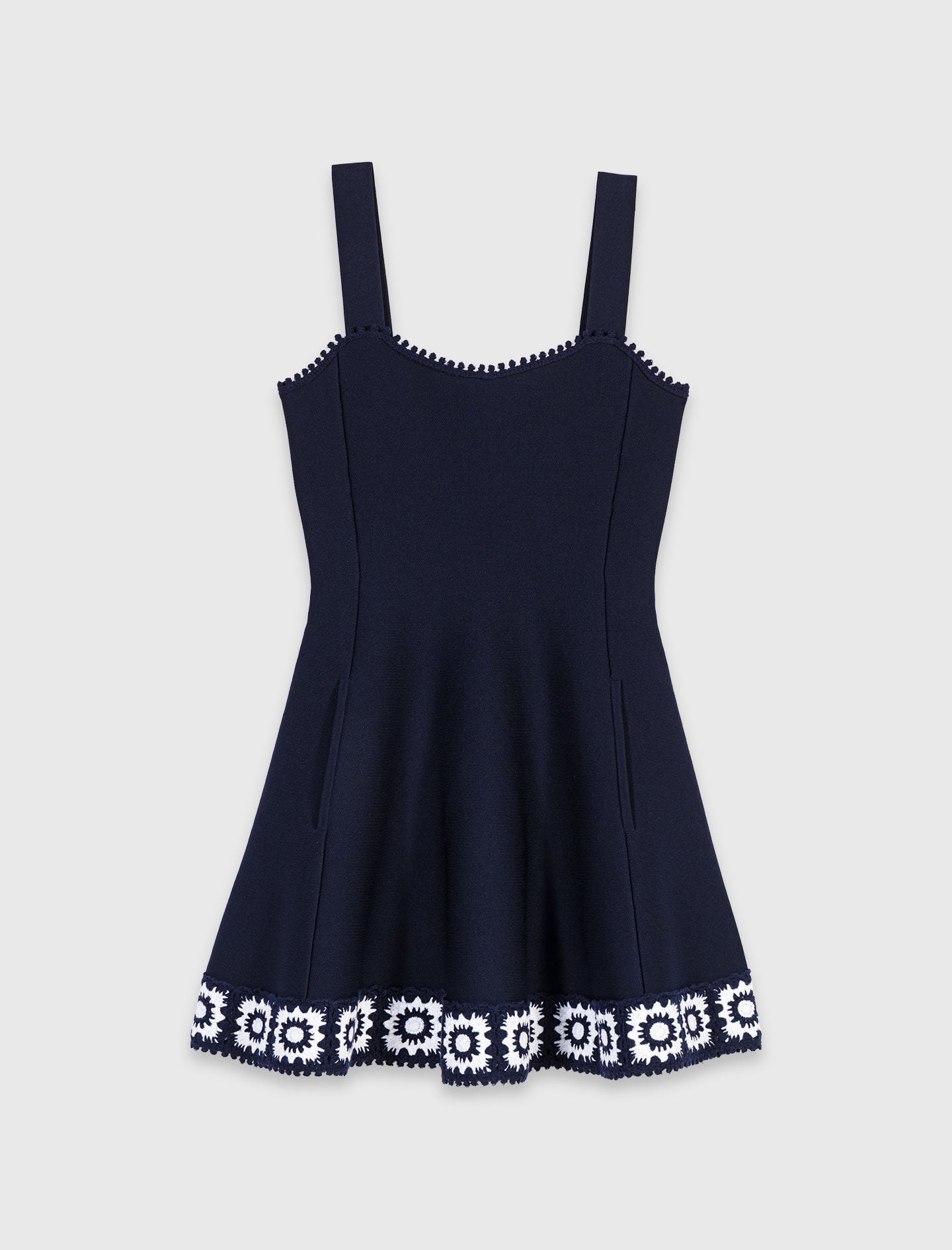 Maje Outlet / Dress with crochet panels