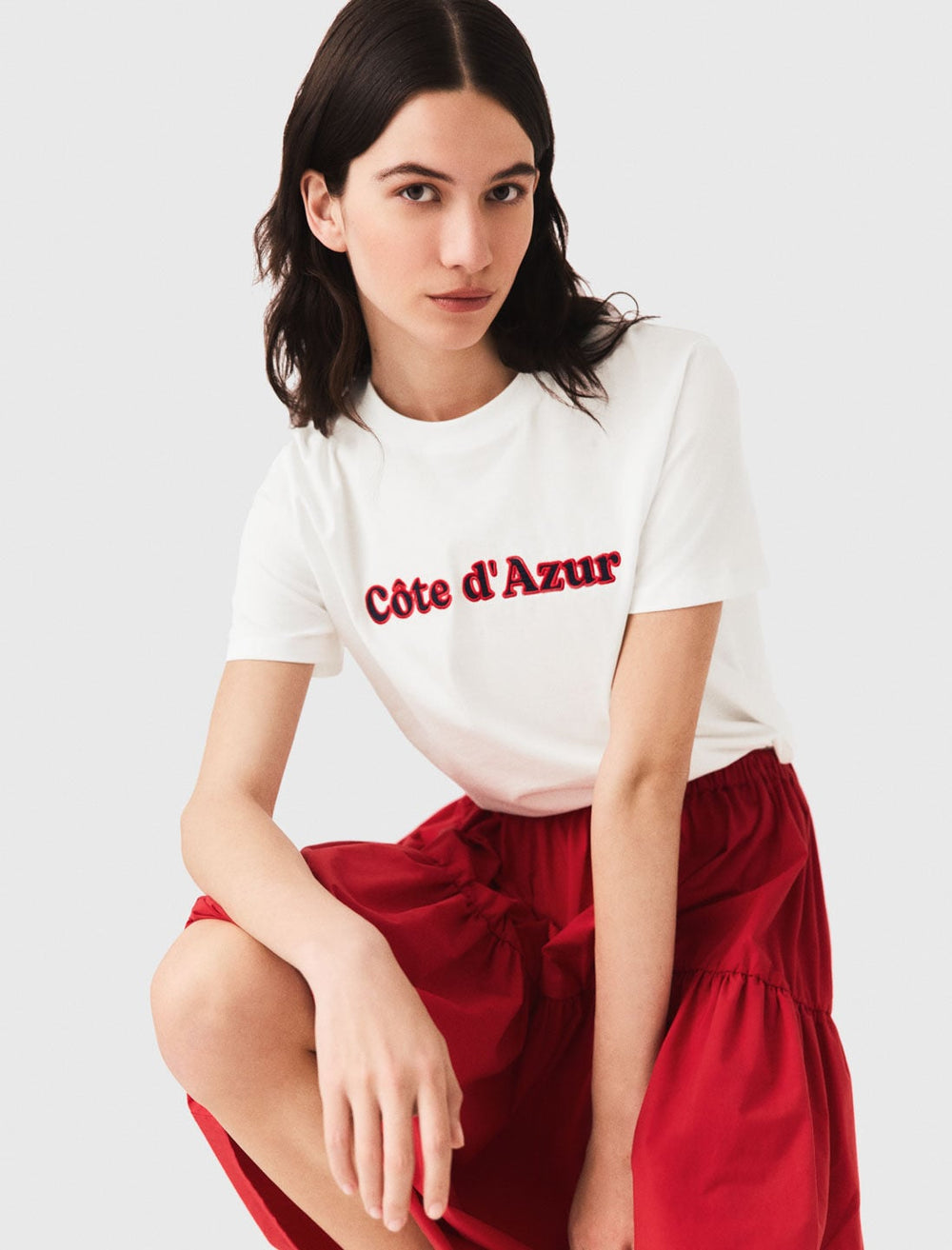 Maje New / T-shirt with embroidery
