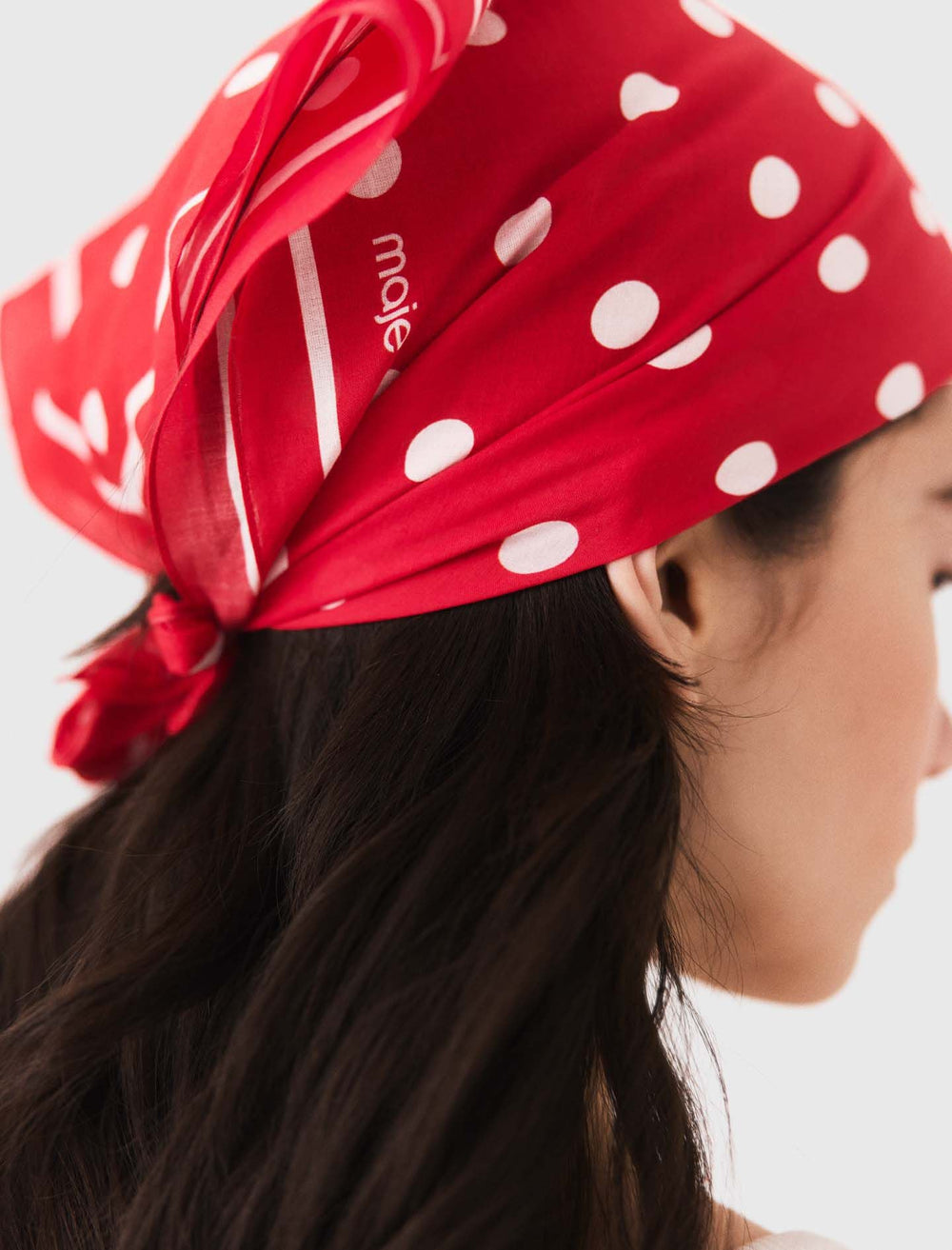 Maje Discount / Polka dot cotton bandana