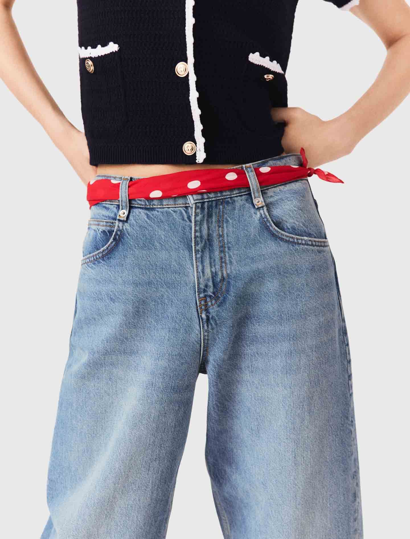 Maje Discount / Polka dot cotton bandana