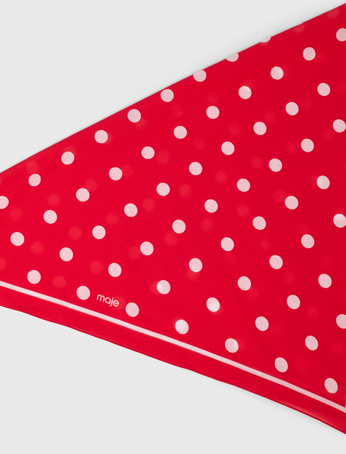 Maje Discount / Polka dot cotton bandana