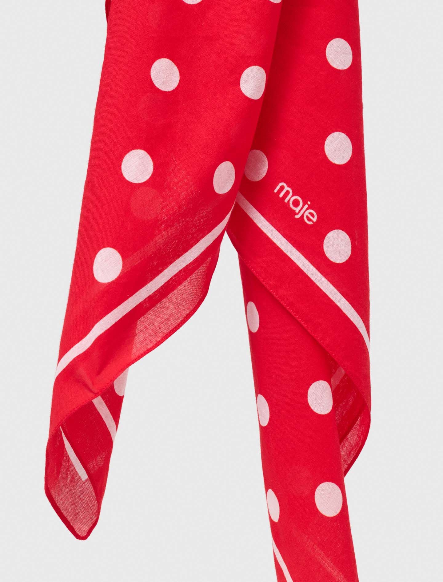 Maje Discount / Polka dot cotton bandana