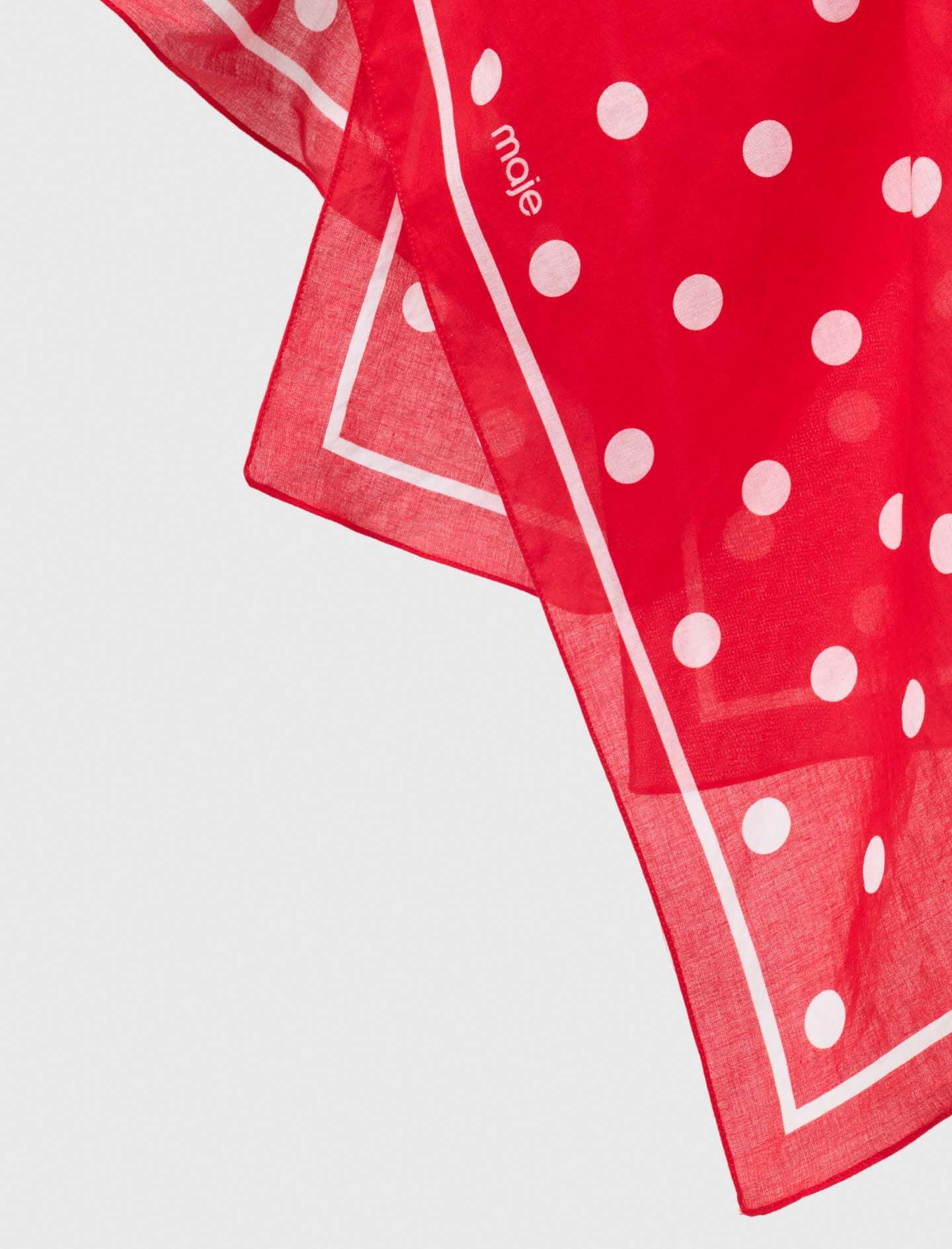 Maje Discount / Polka dot cotton bandana